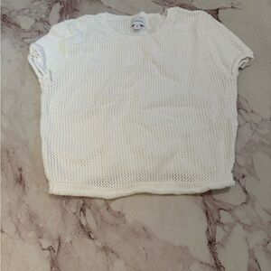 White short sleeve top
